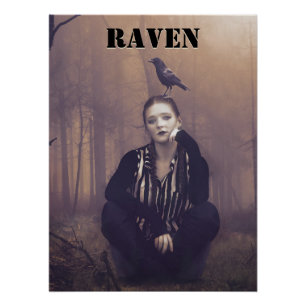 Póster Raven Girl