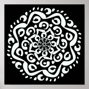 Poster Raven Mandala