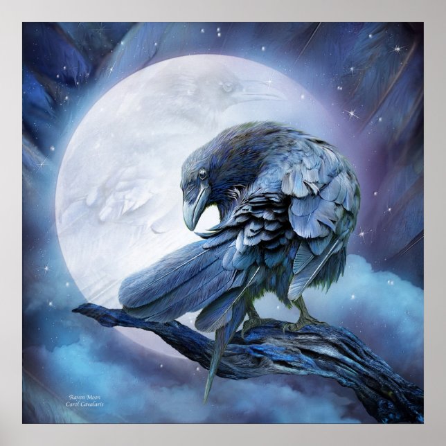 Poster Raven Moon Art Poster/Impressão (Frente)
