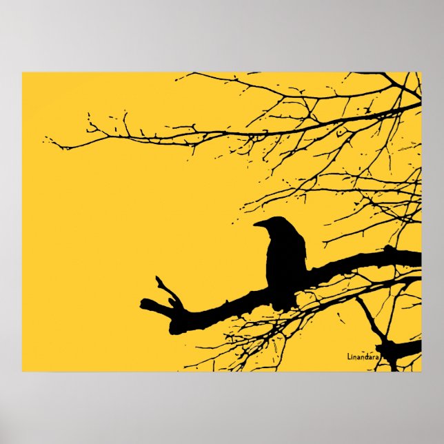 Póster Raven na árvore (Frente)