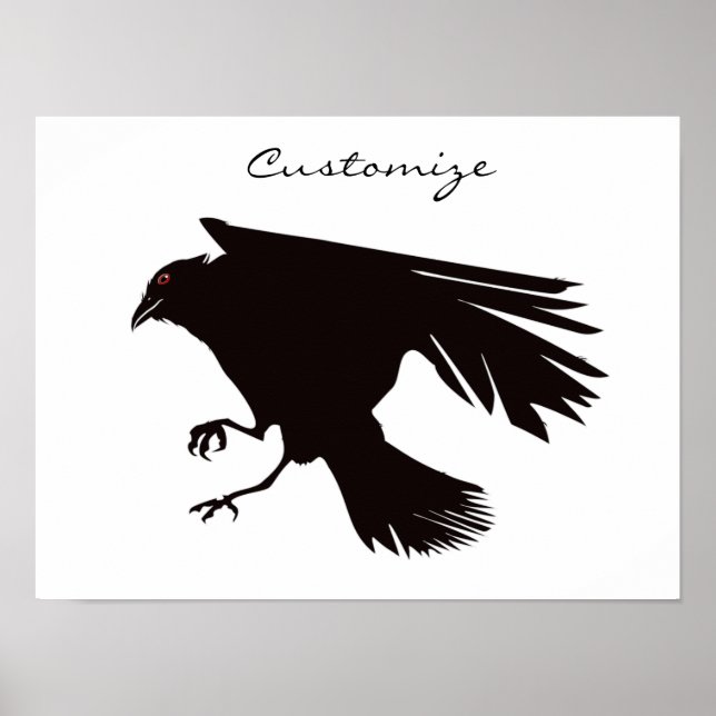 Poster Raven Negro Voando Thunder_Cove (Frente)