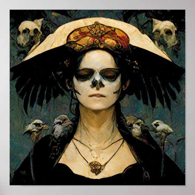 Poster Raven Witch 4 Fantasy Horror Gótico Gótico (Frente)