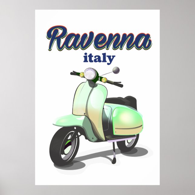 Poster Ravenna Itália viagens vintage (Frente)