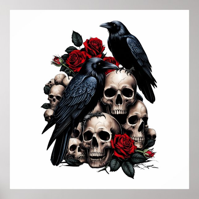 Poster Ravens e Rosas: Uma Sinfonia Gótica (Frente)