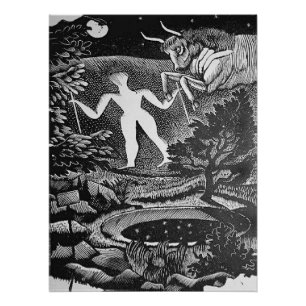 Póster Raviliar - maio, Woodcut de Long Man Wilmington,