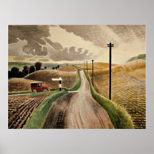 Poster Ravilious — Wiltshire Landscape,