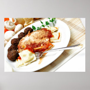 Póster Ravioli e Meatballs