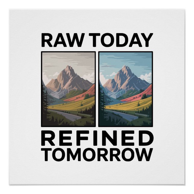 Póster RAW Hoje Refinado Amanhã (Frente)