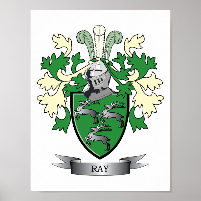 Póster Ray Family Crest Casaco de Armas (Frente)