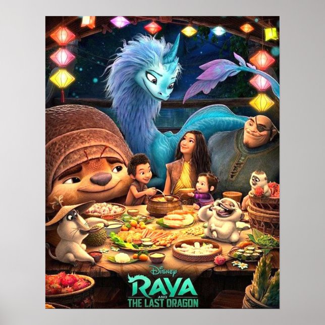 Poster Raya E A Última Estética Do Dragão (Frente)