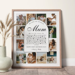 Poster Razões pelas quais Amamos Você Mamãe Colagem de Fo