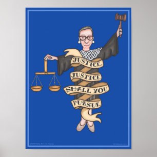 Poster RBG "Justiça, Justiça Perseguirão"
