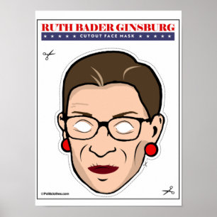 Poster RBG - Máscara de rosto de corte