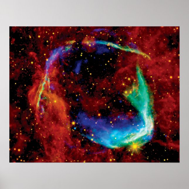 Póster RCW 86 Supernova Remnant - Foto do Espaço Hubble d (Frente)