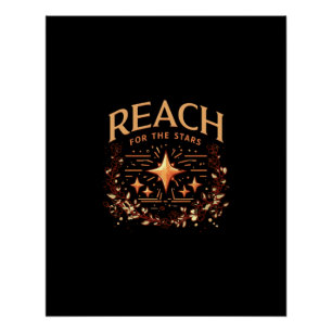 Póster Reach for the Stars Digital Art Design