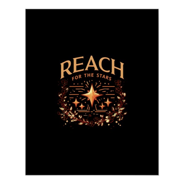 Póster Reach for the Stars Digital Art Design (Frente)