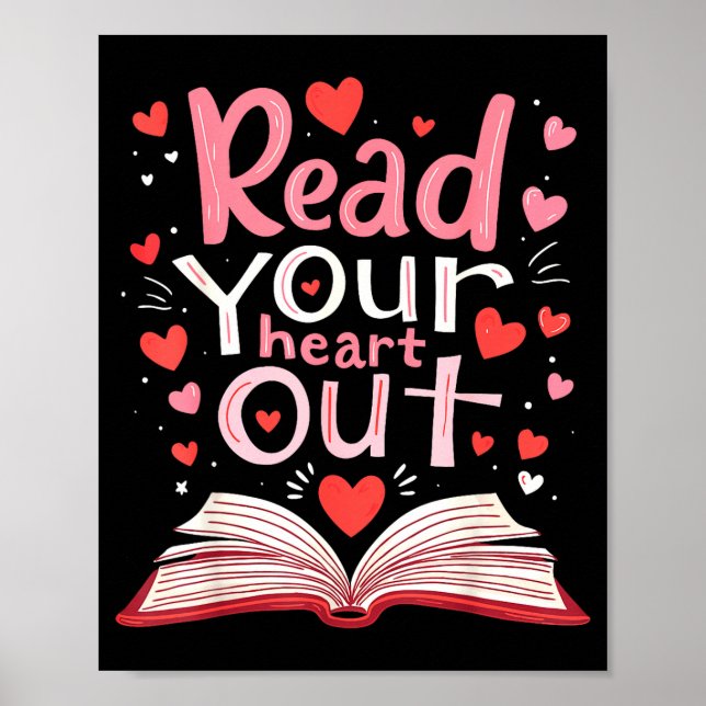 Poster Read Your Heart Out Teacher Valentines Day Reading (Frente)
