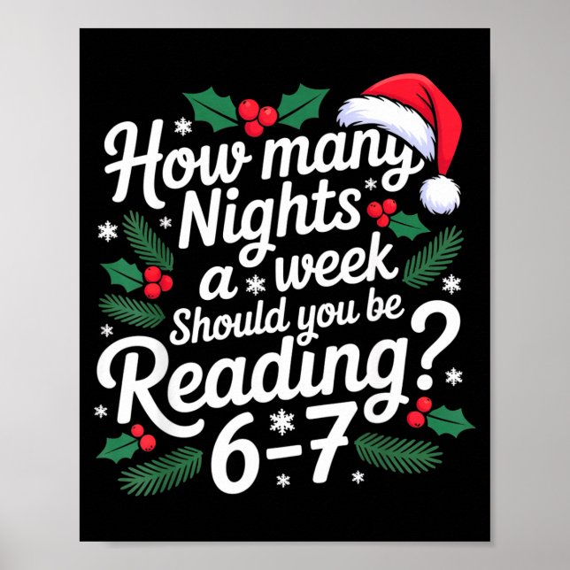 Poster Reading 67 Meme Englieacher Funny 67 Christmas  (Frente)