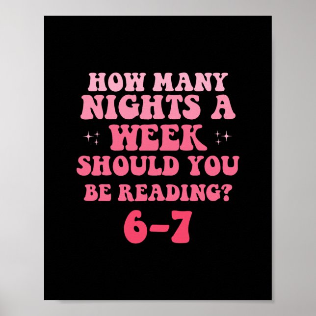 Poster Reading 67 Meme English Teacher Funny Six Sevene R (Frente)