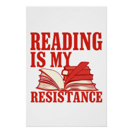 Póster Reading Is My Resistance | Literary Liberation Art