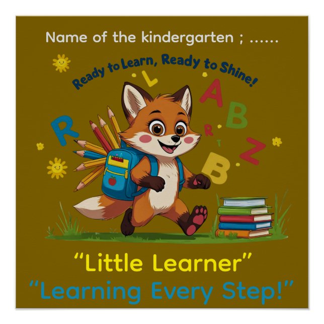 Póster Ready to Learn, Ready to Shine!” – Kindergarten Mo (Frente)