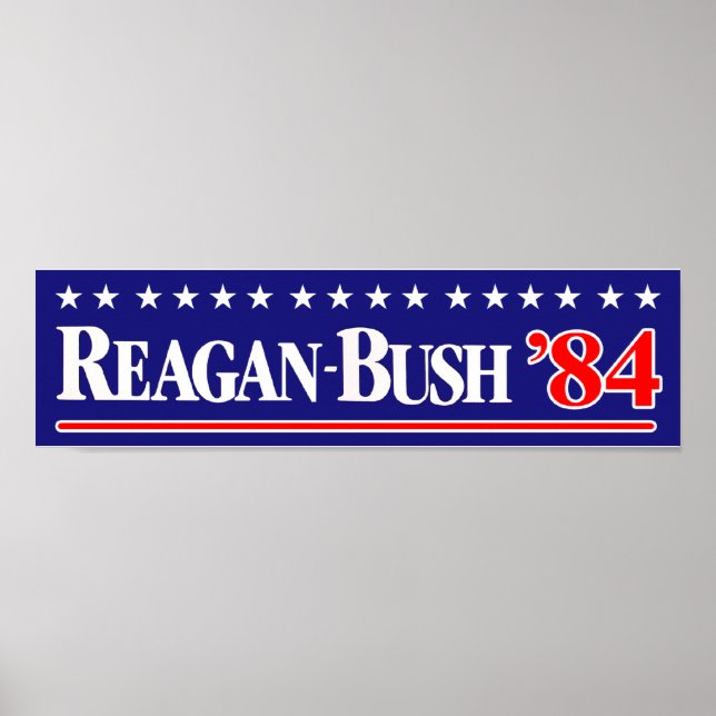 Poster Reagan Bush 84 Bumper Sticker (Frente)