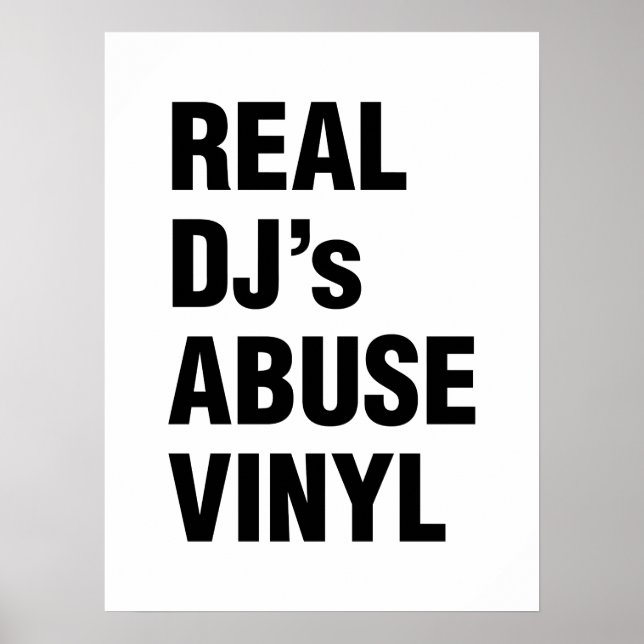Póster REAL DJ's ABUSE VINYL (Frente)
