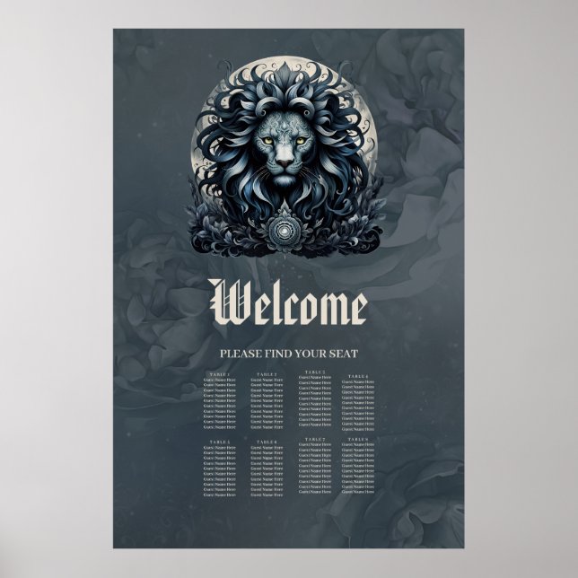 Poster Real elegância, uma majestosa ornamentado de cabeç (Frente)