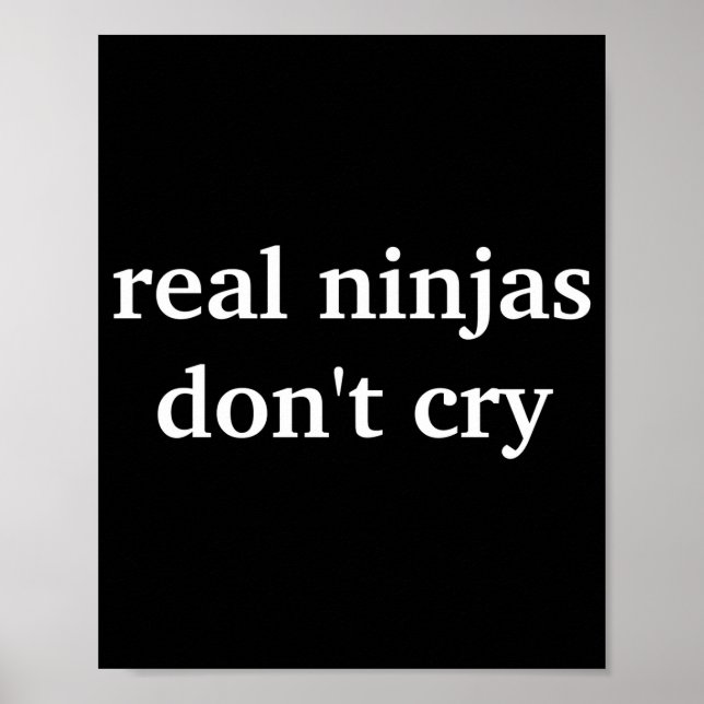 Poster Real Ninjas Dont Cry  (Frente)