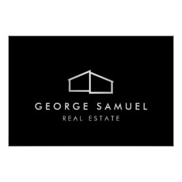 Póster Realador de logotipo doméstico preto e branco