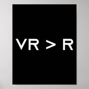 Poster Realidade Virtual É Maior Que a Realidade. Vr Engr