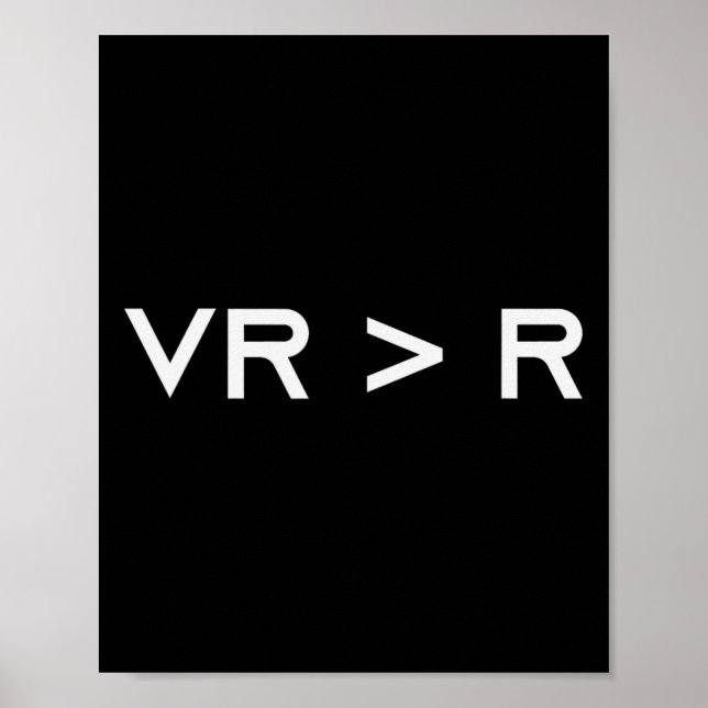Poster Realidade Virtual É Maior Que a Realidade. Vr Engr (Frente)