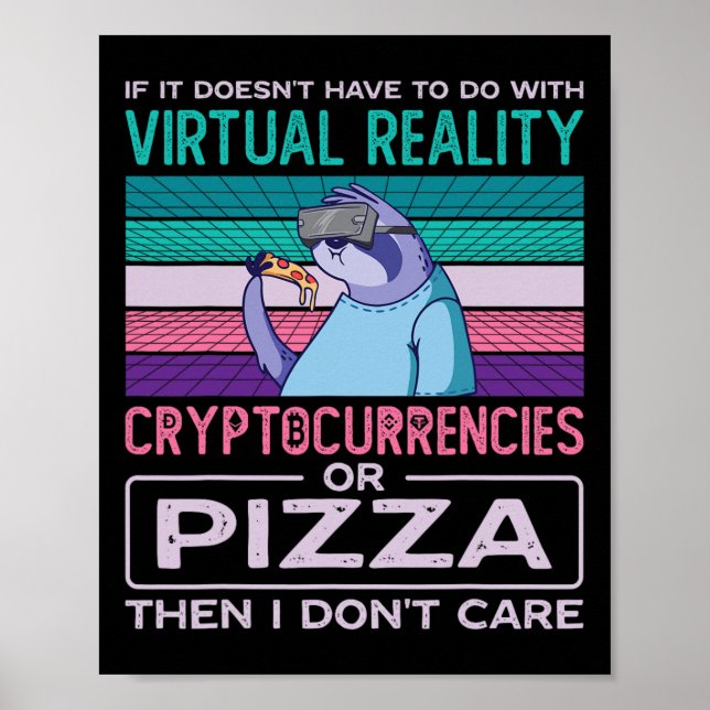 Poster Realidade Virtual Vr Realidade Aumentada Ar Pizza  (Frente)