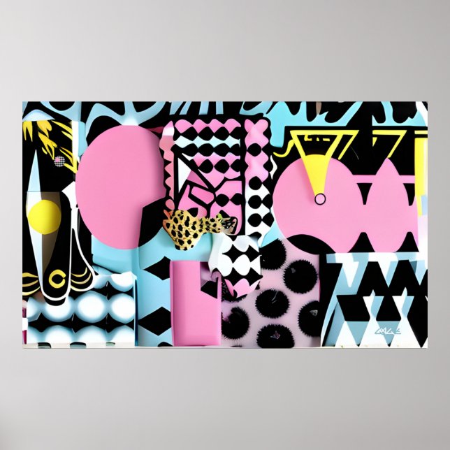Poster Realinhado em Memphis Design (Frente)
