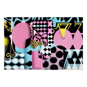Póster Realinhado em Memphis Design