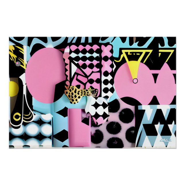 Póster Realinhado em Memphis Design (Frente)