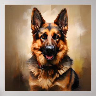 Poster Realismo german shepherd - Realismo - Retrato