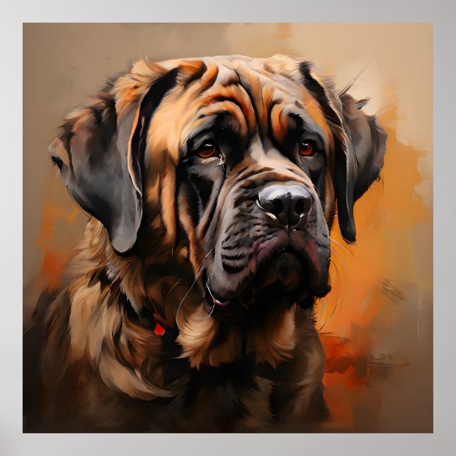 Poster Realismo Mastiff Realismo Retrato (Frente)