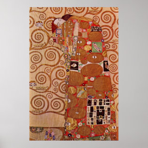 Póster Realização por Gustav Klimt, Arte Nova Vintage