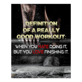 Póster Really Good Workout Motivational Poster