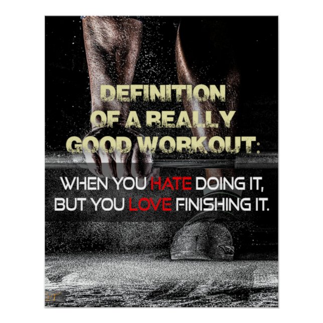 Póster Really Good Workout Motivational Poster (Frente)