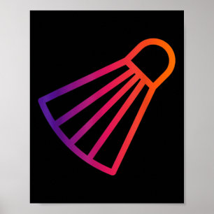 Poster Realmente Gosto de Peteca de Badminton 6