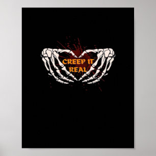 Poster Realmente, Mãos De Esqueleto Mostrando Coração