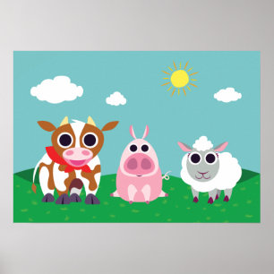 Póster Reba, suspeitoso, e Lulu no dia