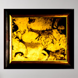 Póster Rebanho de cervos de Lascaux