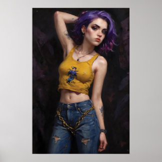 Poster Rebel em Cor