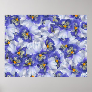 Poster Reboque de fundo floral