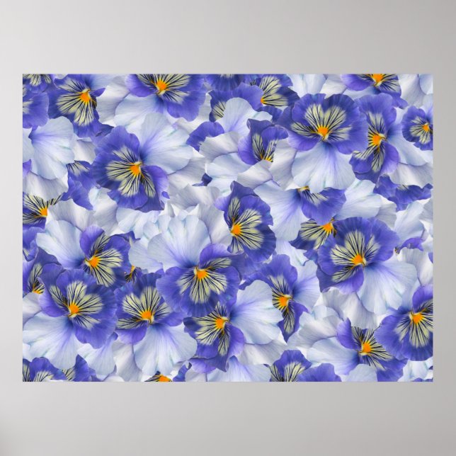 Poster Reboque de fundo floral (Frente)
