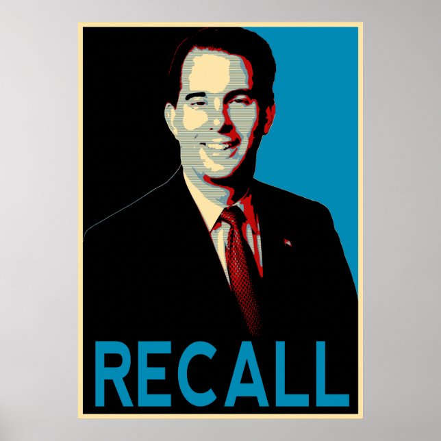Poster Recall Governador Scott Walker (Frente)