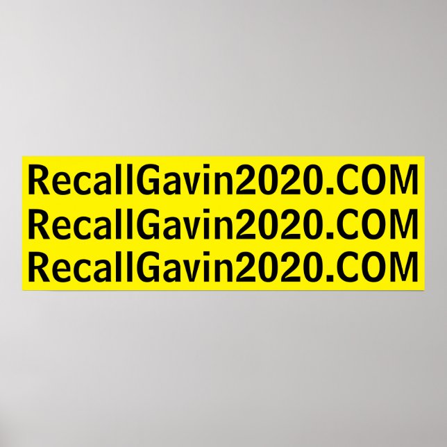 Poster recallgavin2020 36x12 (Frente)